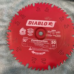 Diablo By Freud 10” D1050X 50 Tooth ATB Combo Blade, 5/8” Arbor