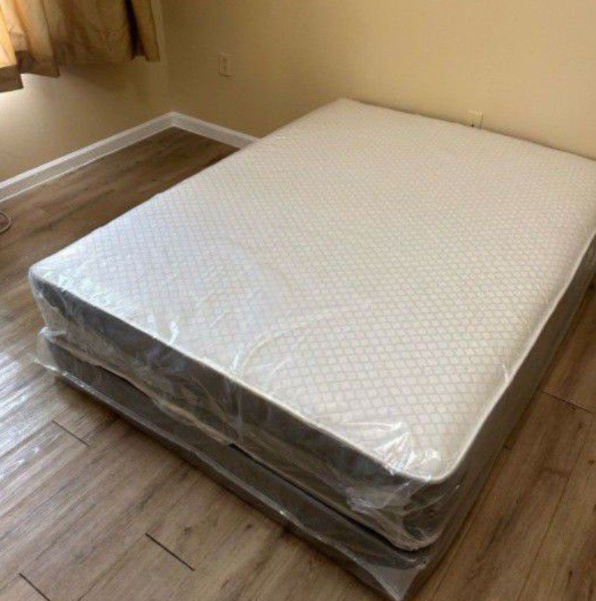 FULL Size Mattress With Box Spring Set Colchones Nuevos Matrimoniales
