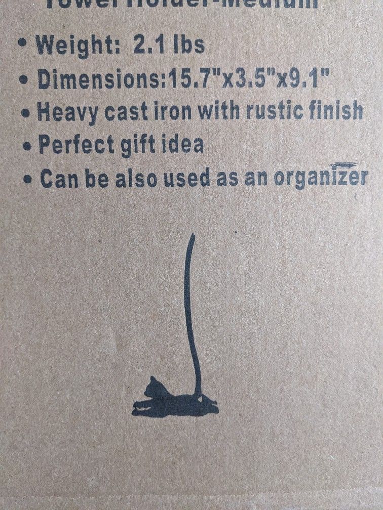 Cast Iron Cat Paper Towel Holder