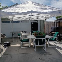 Sporty Looking PVC Patio Set With Event Tent