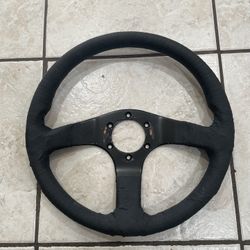 Momo Tuner 320mm Steering Wheel Used Re-Wrapped Made In Italy