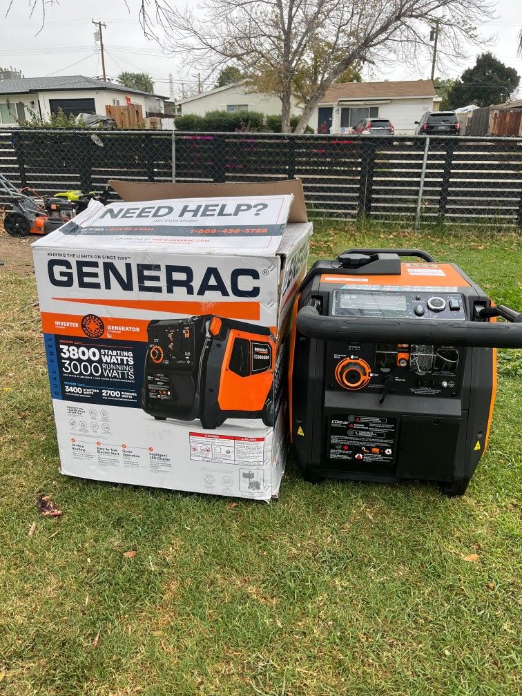 3800/3000-Watt
Dual Fuel Inveter
Generator, Fully Enclosed Case and Easy-To-Use Electric Start with Battery Included