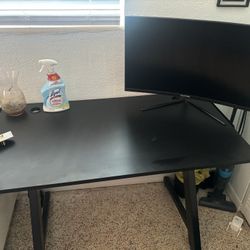Gaming Desk + Gaming Monitor