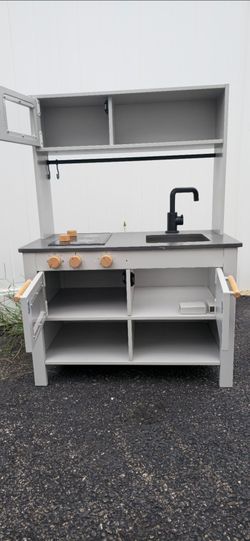 Wooden Kids Play Kitchen Set