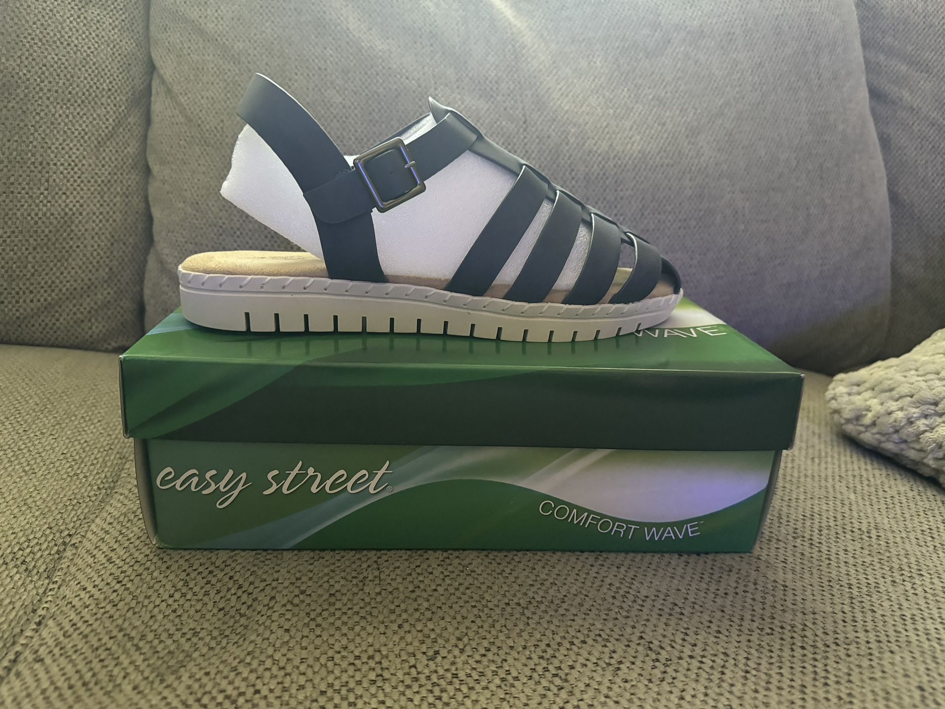 Easy Street Comfort Wave Blue Sandles