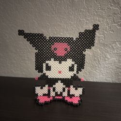 Kuromi Kandi stand  Handmade with lots of love  Made with Perler beads   Perfect for any Sanrio addict!