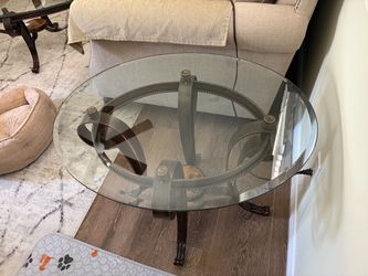3-Piece Glass Top Living Room Table Set - Coffee Table, Sofa Table & End Table