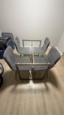 Glass table and 4 chairs