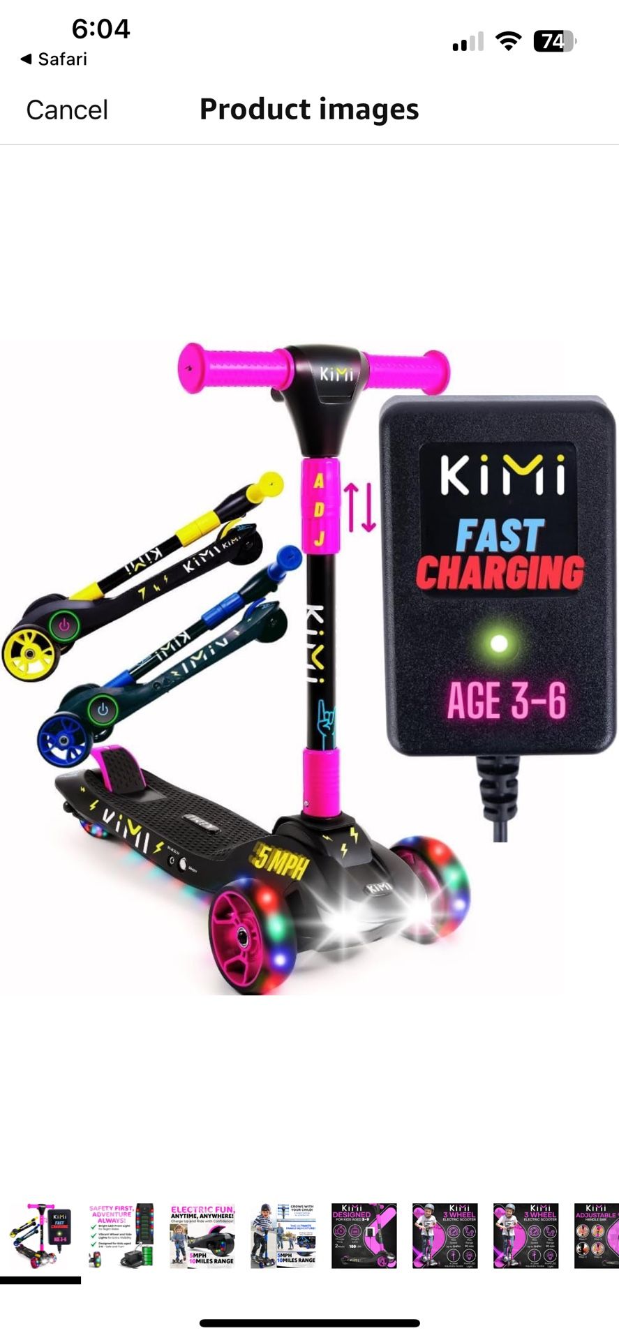 Electric Scooter “kimi” For Kids 3 Colors Available