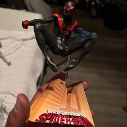 Spiderman Miles Morales Swing Statue 