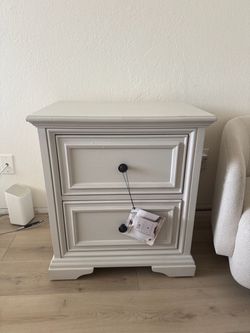 2-Drawer Nightstand with Tag