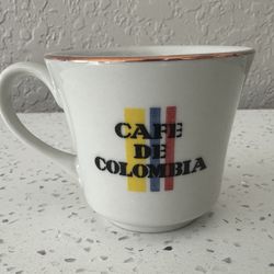 Cafe de Col6 Colombia Espresso Cup & Saucer  Corona  Vintage 5oz Cup
