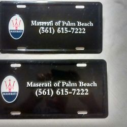 MASERATI LICENSE PLATES
