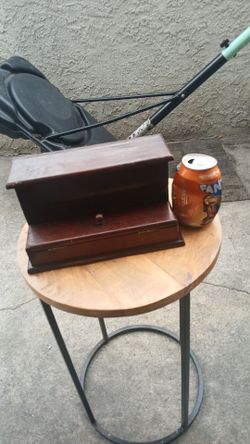 The Bombay Company Letter Desk Organizer Solid Wood Mahogany Hinged Vintage