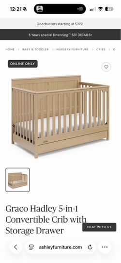 Graco Hadley 5-in-1 Convertible Crib