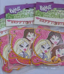 Bratz Doll Happy Birthday Party Riveted Banner 6' By Unique 4" Tall
90's Old Stock
