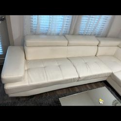 Used White Sectional 