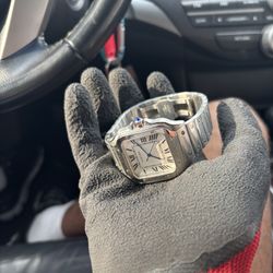 Silver Cartier Watch 