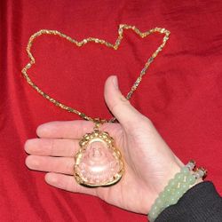 24K Filled Buddha Chain 24 Inch 