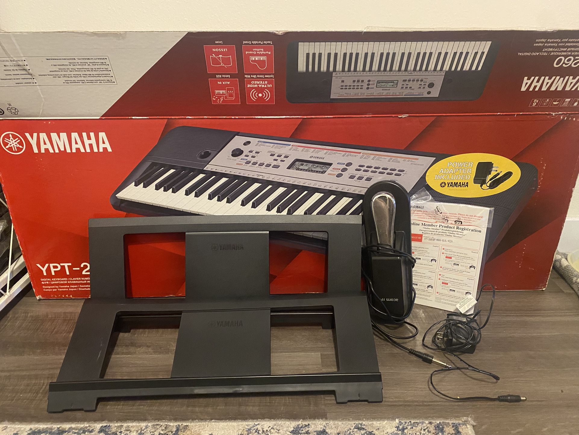 Piano, Book Stand, Pedal