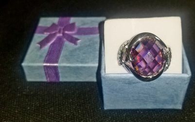 Beautiful silver and Amethyst ring
