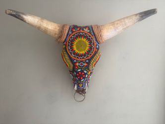 One of a Kind Huichol Skull