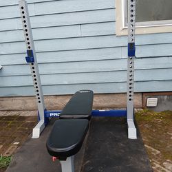 Fitness Gear Pro OB|600 Squat Rack and bench press