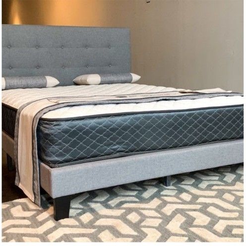 Queen Gray Milan Platform Bed And Mattress (SE HABLA ESPAÑOL) FREE DELIVERY!!