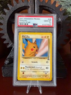 2001 Pokemon Pikachu Promo Black Star #26 PSA 10