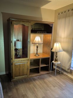 Oak entertainment center