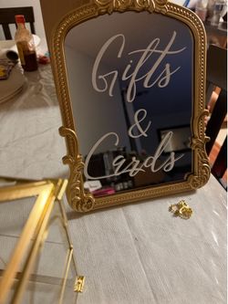 Wedding card box and sign