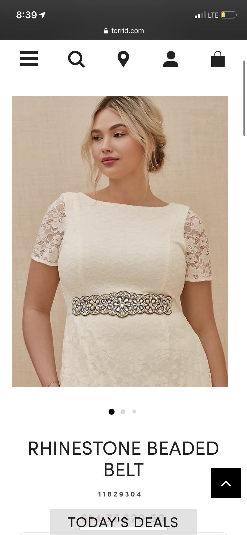 Torrid Wedding Dress, Off White, Size 20