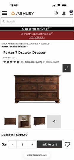 Ashley Furniture Porter 7 Drawer Dresser