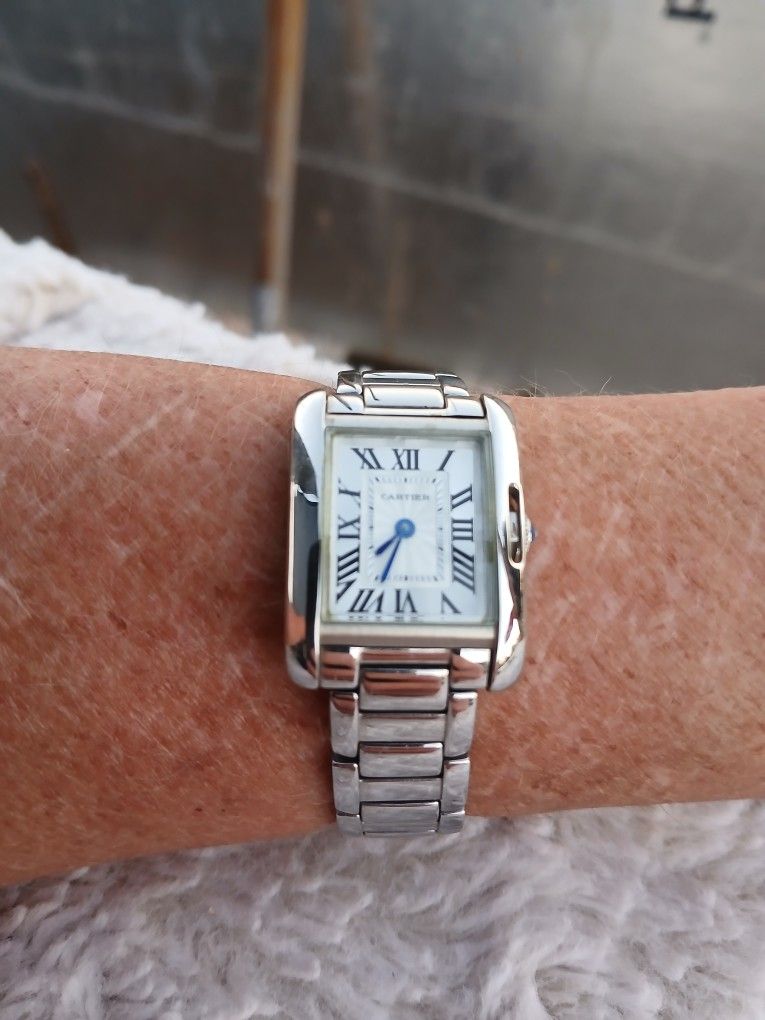 Cartier Tank Watch Stainless Steel Quartz Swiss Made