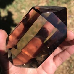 AAAA VS Grade loupe Clean Citrine Huge Faceted Gemstone Double Terminated 