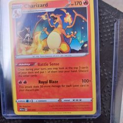 Pokémon Charizard Playing Card.