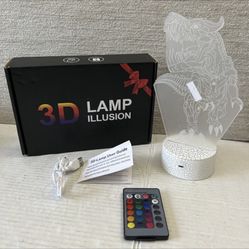 3D LED Night Light T-Rex Jurassic Dinasaur Series Table Desk Lamp Remote Touch
