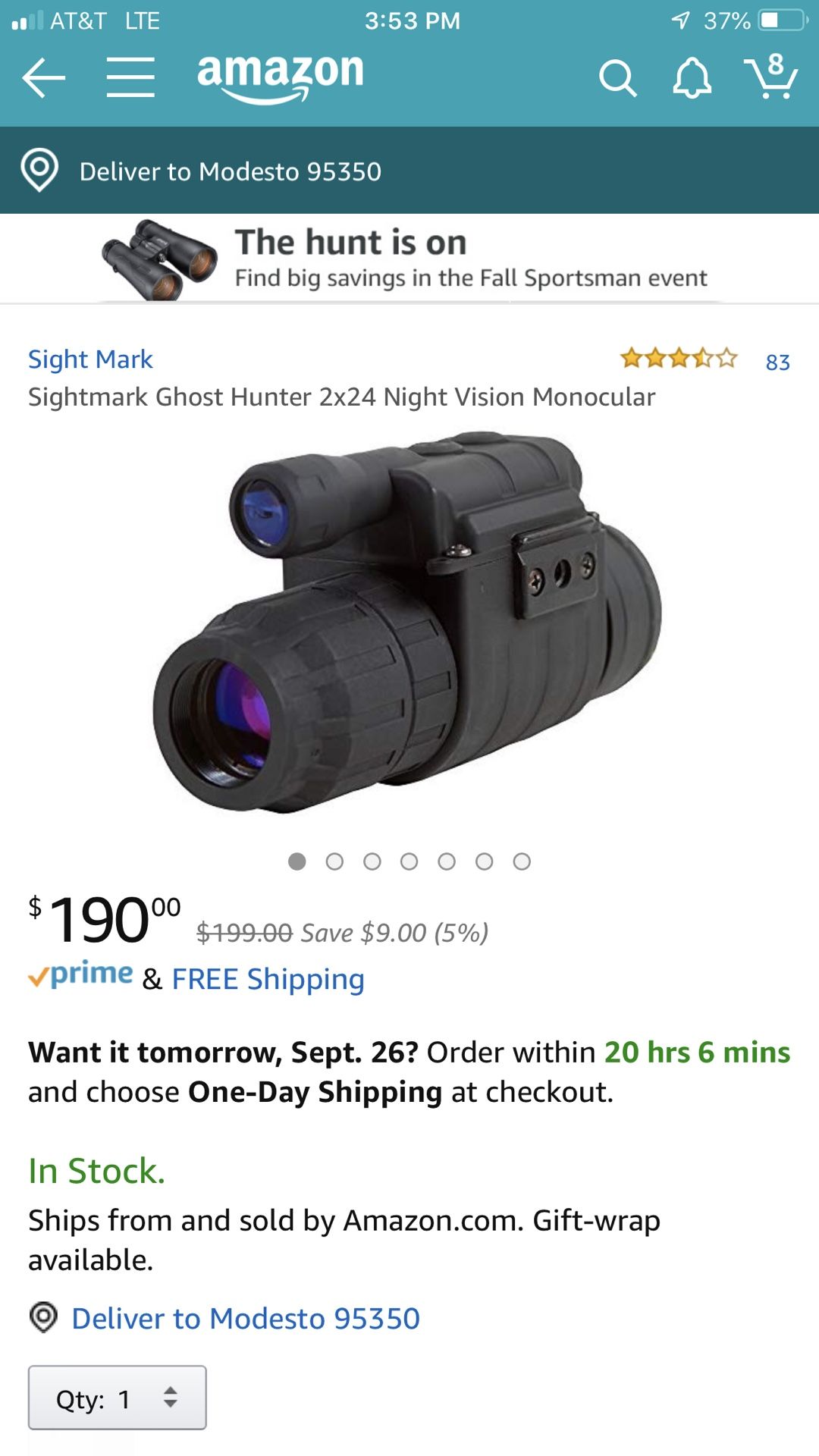 Sightmark Ghost Hunter 2x24 Night Vision Monocular