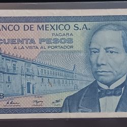 Mexican $50 Peso Bill