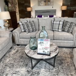 Grey RoomsToGo Couch 