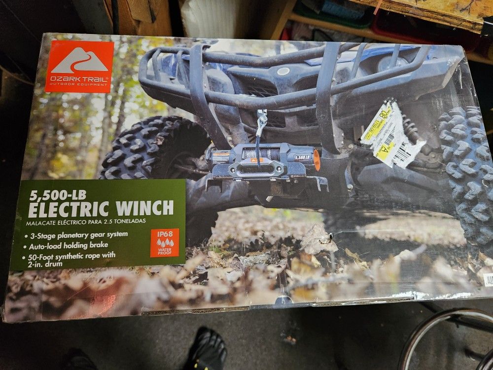 Ozark Trail 5500lb Utv Electric Winch W/ Remote