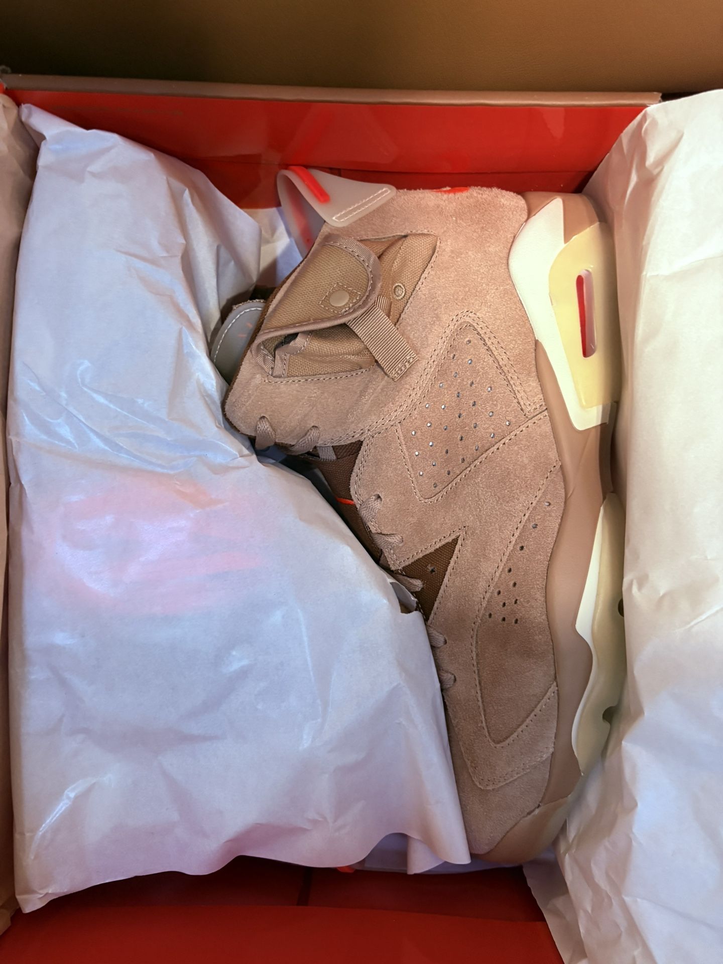 Size 13- Nike Jordan 6 Retro Travis Scott British Khaki - DEADSTOCK