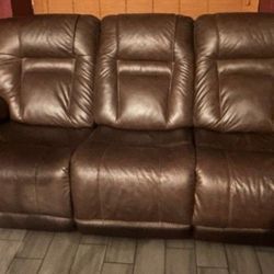 Italian Leather Recliner Couch