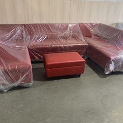 Leather Sectional Sofa Brand New For Sale 