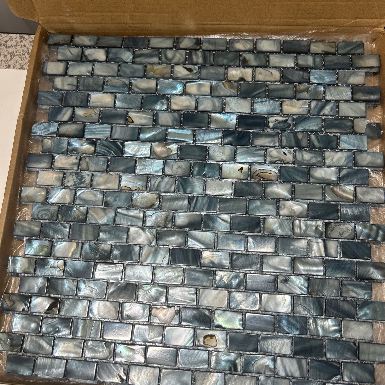 Mother of Pearl Shell Mosaic Mini Brick Backsplash Tile 10 sheets