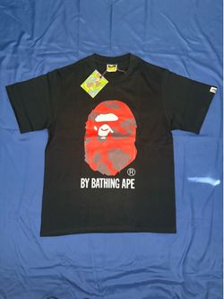 BAPE Red Camo Ape Head Tee – Black