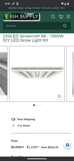 ChilLED Growcraft X6 – 600 Watt DIY Kit