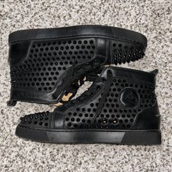 Spiked Black Shoes Men
