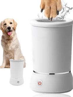 Automatic Dog Paw Cleaner for Dogs，2 Speeds Electric Paw Feet Cleaner for Small Medium Dogs Cats Pet