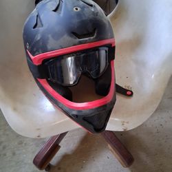 Razor Motorcycle Helmet And Goggles